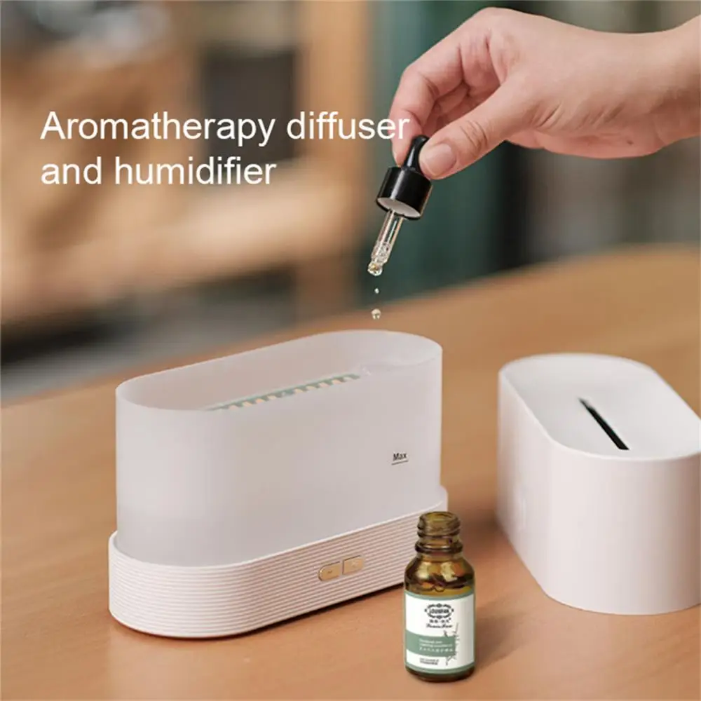 Aroma Diffuser Air Humidifier Ultrasonic Cool Mist Maker Fogger Led Lighting Simulation Colorful Essential Oil Flame Lamp Difuso