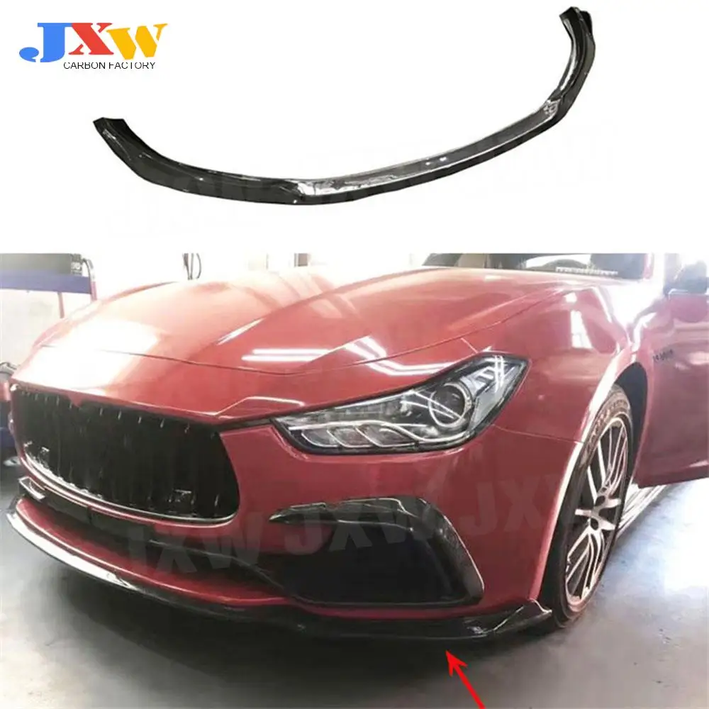 

Carbon Fiber Front Lip Bumper Chin Spoiler For Maserati Ghibli 2014-2017 Car Styling Front Bumper Lip Splitters