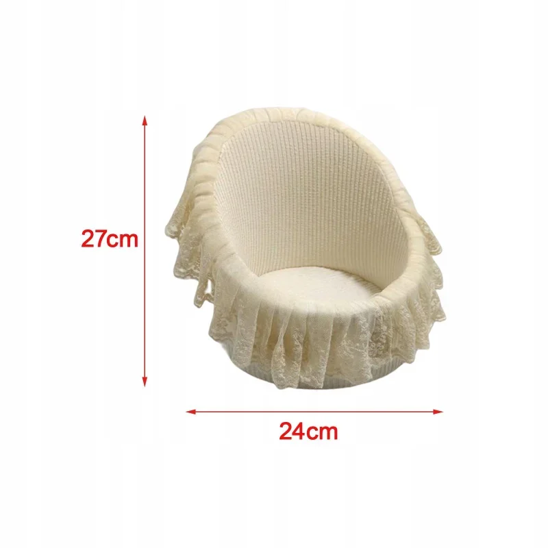 Mini Sofa for Newborn Photography Props Props Baby Photography Posing Mini Sofa White Round Sofa Baby Studio Props