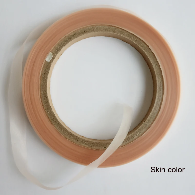 Wholesale Skin/Black /brown PU Glue Strip 1.0cm For Tape Hair Extension Making Thinner-PU-Fabrics For Making Tape Hair Extension