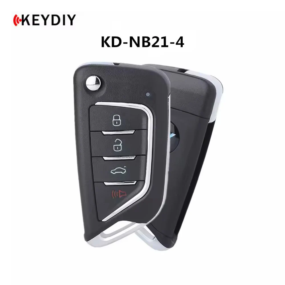 5 pièces/lot KEYDIY NB21-3 NB21-4 clé à distance de voiture 3/4 boutons clés de voiture KD pour programmeur de clé KD900/KD-X2 clé de voiture à distance série NB
