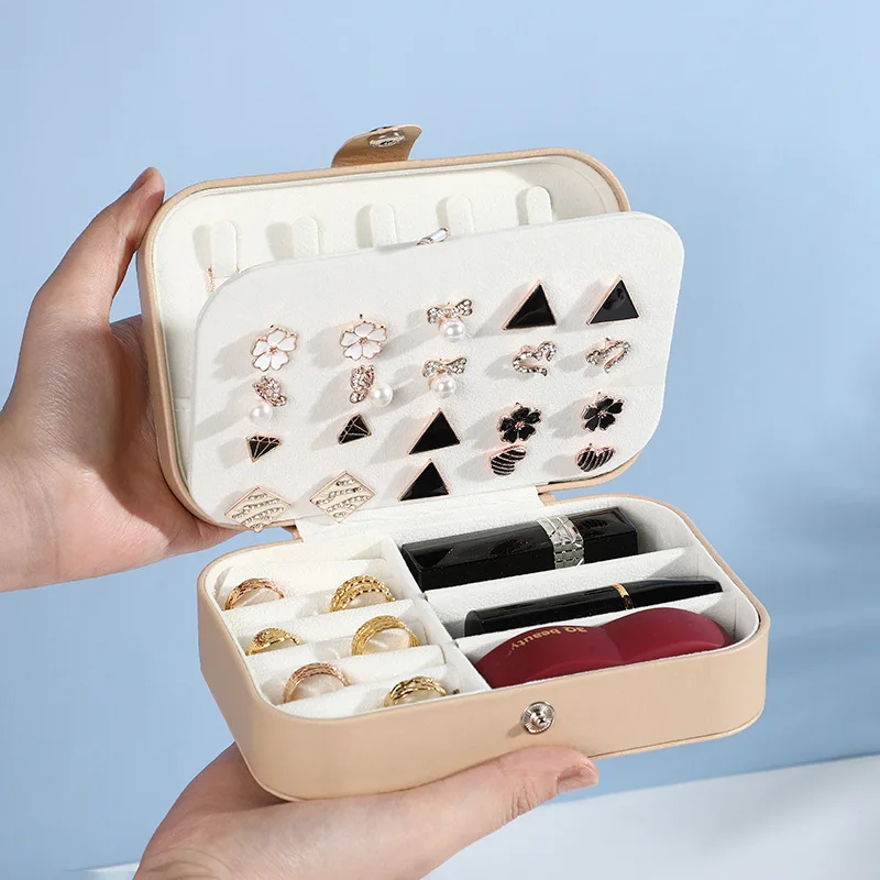 

PU Leather Jewelry Box High Grade Storage Box for Earrings Necklace Ring Wedding Ornament Packaging Box