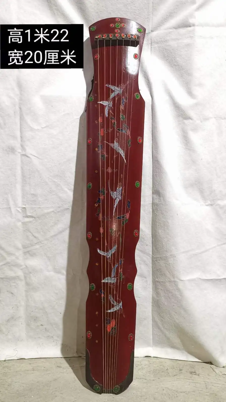 122cm Wooden body Red Lacquerware Guqin Chinese Antique Heptachord Guitar Violin the seven-stringed Music instrument