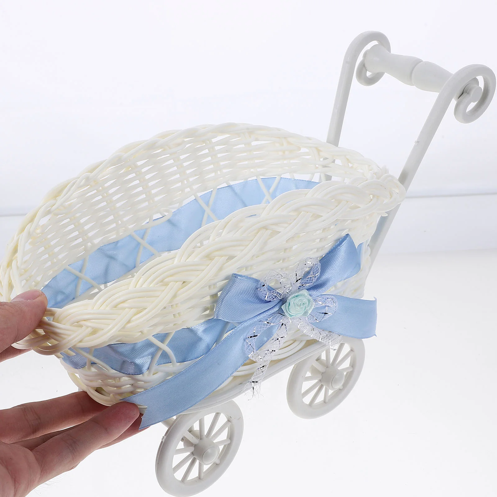 2 ชิ้นตะกร้าสําหรับของขวัญปาร์ตี้ทอตะกร้า Candy Baby Shower ตกแต่งงานแต่งงาน
