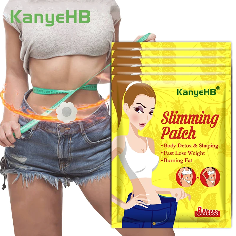 

40pcs=5bag Slimming Patch Slim Plaster Burning Fat Stickers Weight Loss Patches Break Down Fat Belly Lose Weight Navel Pads A845