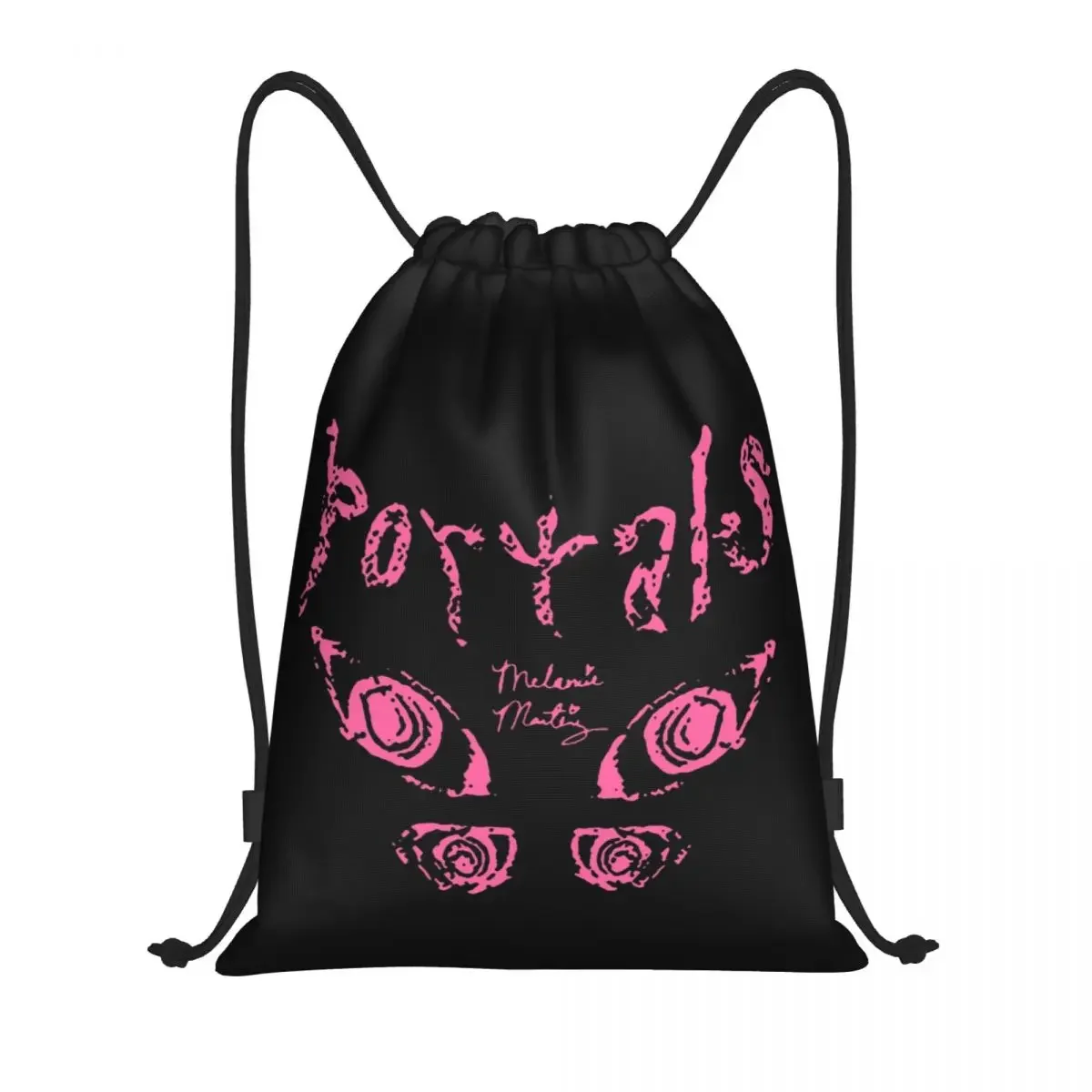 

Custom Four Eyes Melanie Martinez Drawstring Backpack Women Men Sport Gym Sackpack Portable Shopping Bag Sack