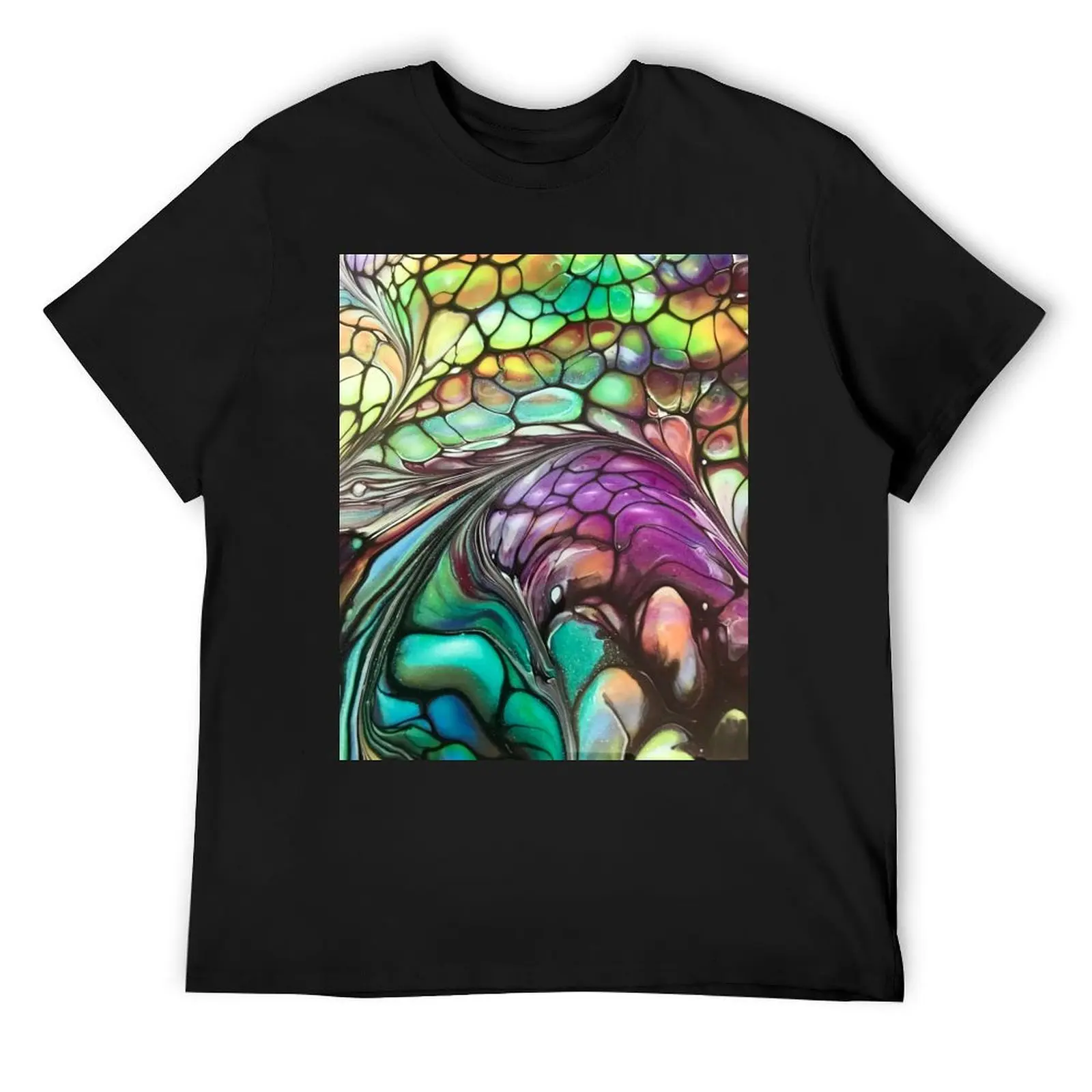 

Colorful Abstract Painting Image T-Shirt summer clothes graphic t shirt vintage men clothes