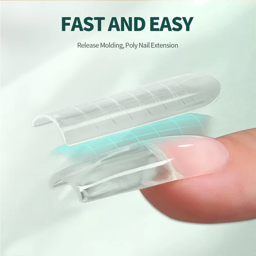 Imagen 2 del producto Nailpop-Kit de extensión de Gel para uñas, 6 colores, rosa, blanco, Nude, puntas de Gel transparente, Kit de Arte de uñas con cepillo y solución deslizante, salón de uñas