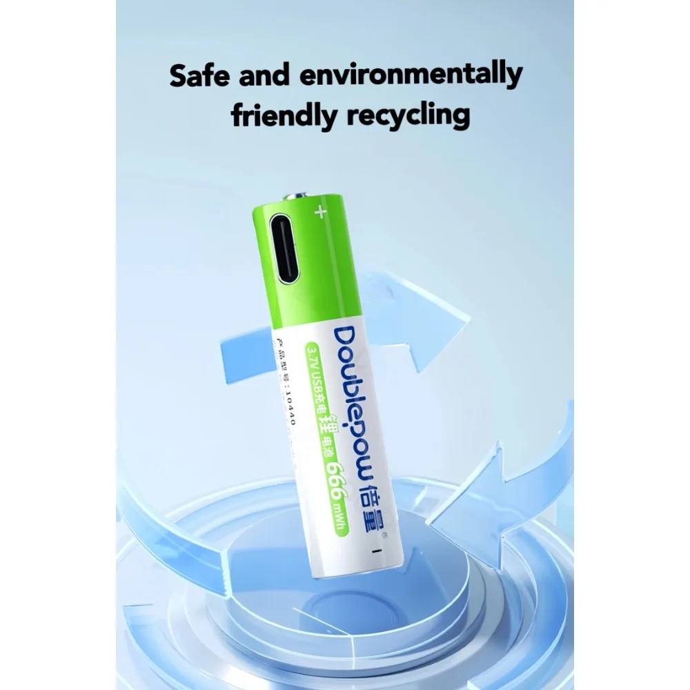 4 шт./лот 3,7 В 10440 литиевая аккумуляторная батарея AAA 666 МВтч литий-ионная батарея с кабелем TYPE-C для быстрой зарядки