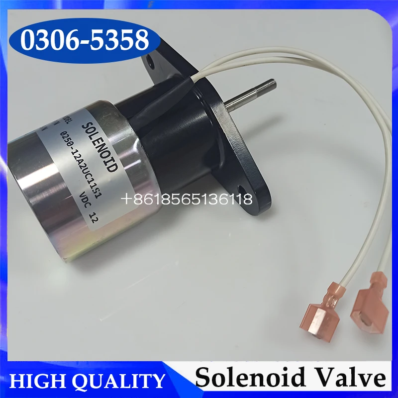 

Stop Solenoid 0250-12A2UC11S1 Flameout Shut-Off Solenoid Valve 12V 0306-5358 03065358