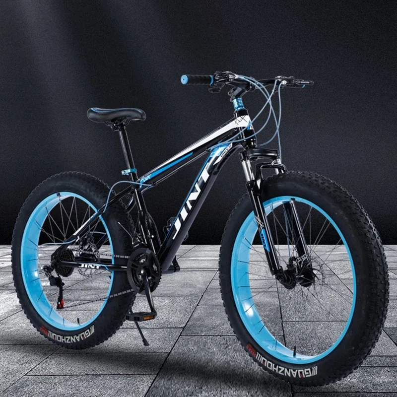 26 inch MTB shock-absorbing wide tire beach and snow Mountain Bike disc brake Fatbike variable speed 4.0 Fat Tire Bicycle aldult