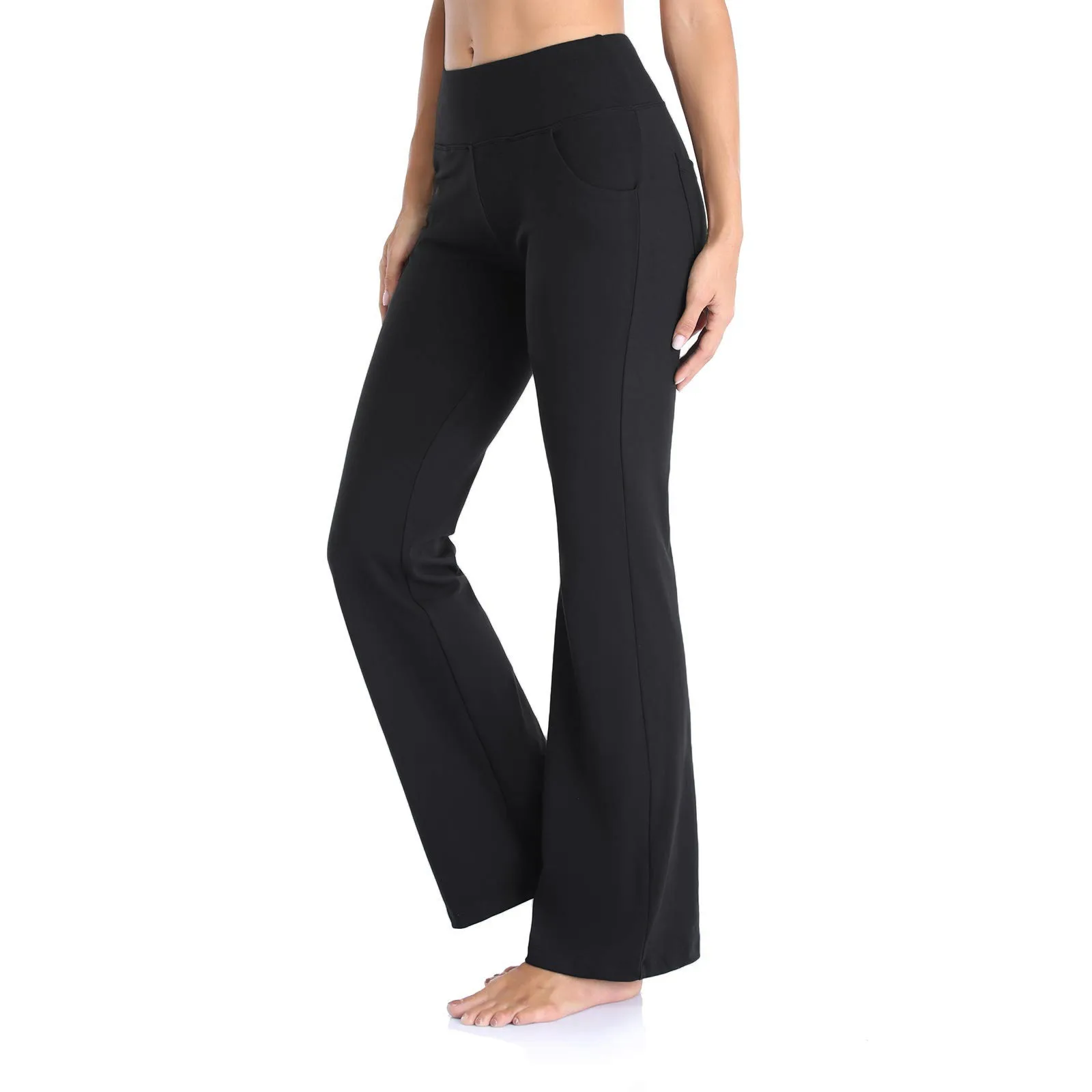 

Flare Trousers Sport High Waist Pants Pilates Fitness Trousers Women's Slim Fit Yoga Leggings Straight Leg Yoga Pant With Pocket