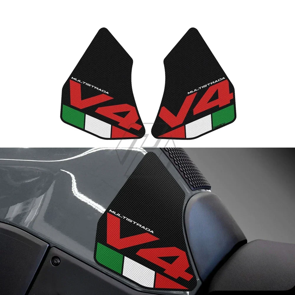 Motorcycle Anti-slip Side Tank Pad Protection Knee Grip Mat for Ducati Multistrada V4 1100 Sport 1100S 2021-2022