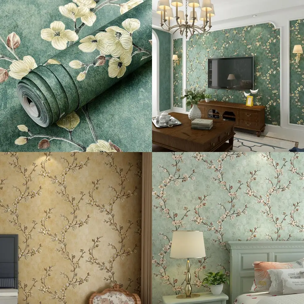 Retro American Country Wallpaper Non Woven 3D Textured Rural Bedroom Living Room AB Version Matching TV Background Wall Paper