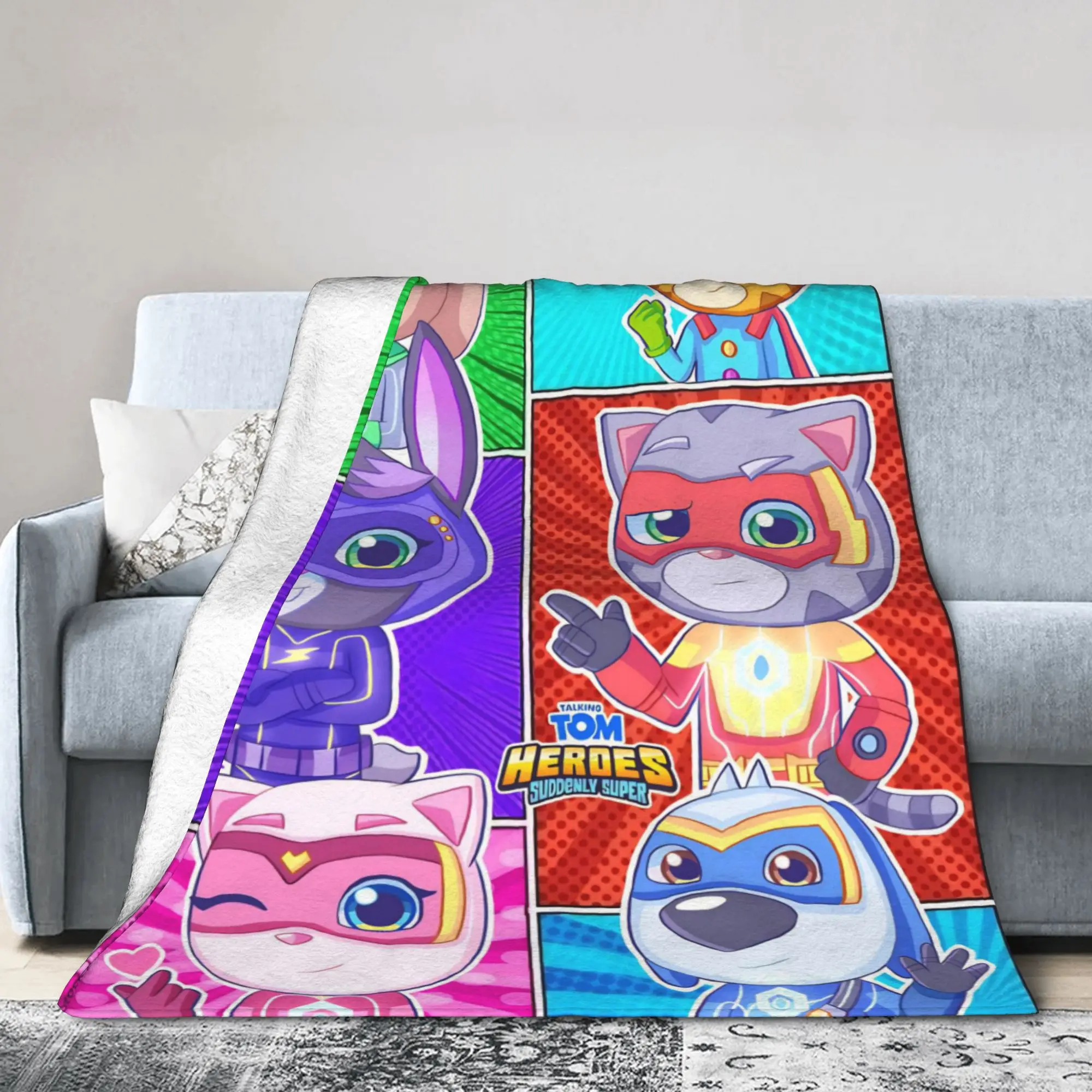 Novelty Design T-Talking T-Tom And F-Friends Blankets Lightweight Thin Fleece  Comfortable Throw Blanket Machine Washable