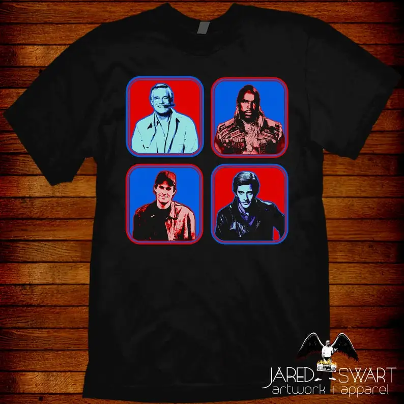 A-team T-shirt 80s Retro Pop-Art Sizes S M L XL 2XL 3XL 4XL 5XL also in ladies fit S-2XL