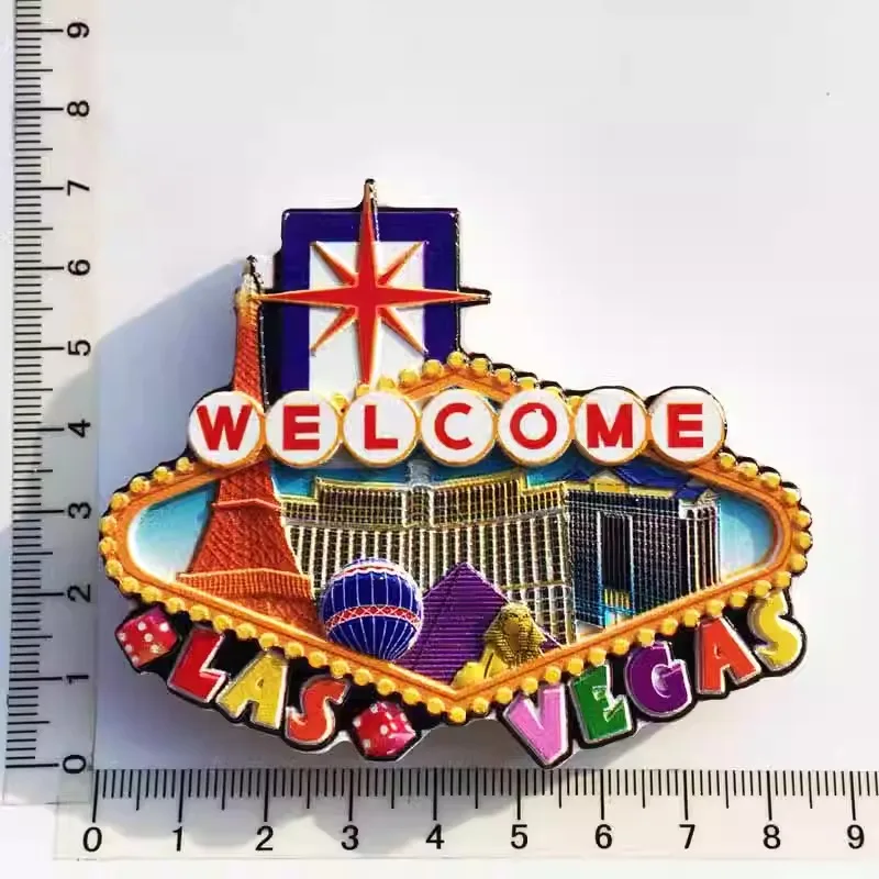 

3d Las Vegas architecture design creative refrigerator magnet travel souvenirs craft gifts