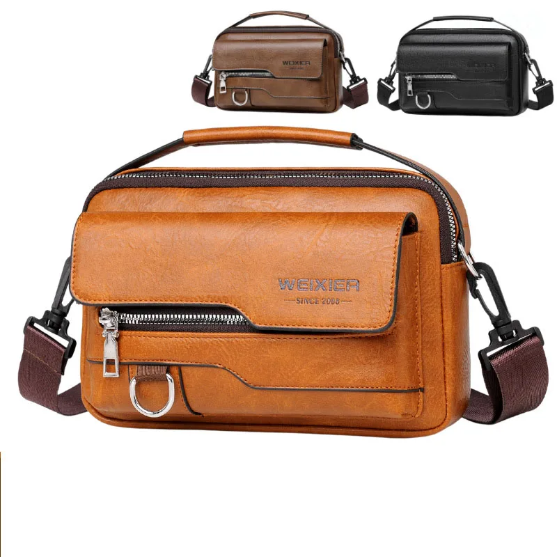 

Мужская сумка-мессенджер премиум-класса, универсальная сумка через плечо, сумка через плечо со съемным плечевым ремнем