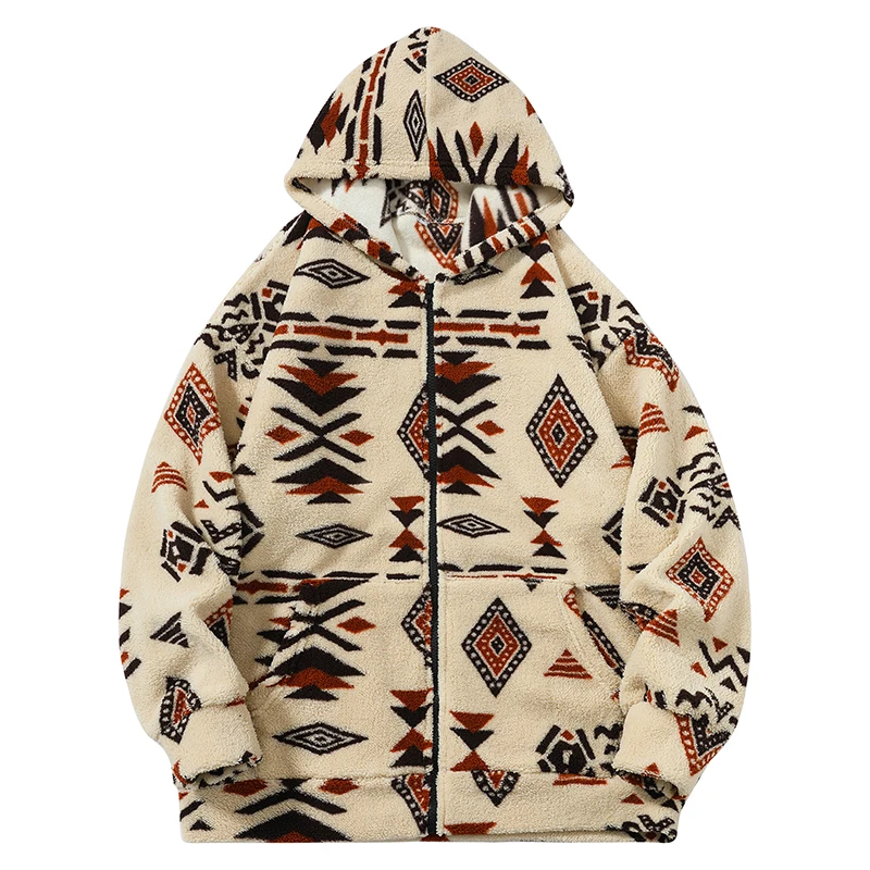 

Retro Ethnic-style Hooded Jacket Autumn And Winter Men's Fashion Trend Vintage Coat Casual Jackets Jacket Windproof Warm Top
