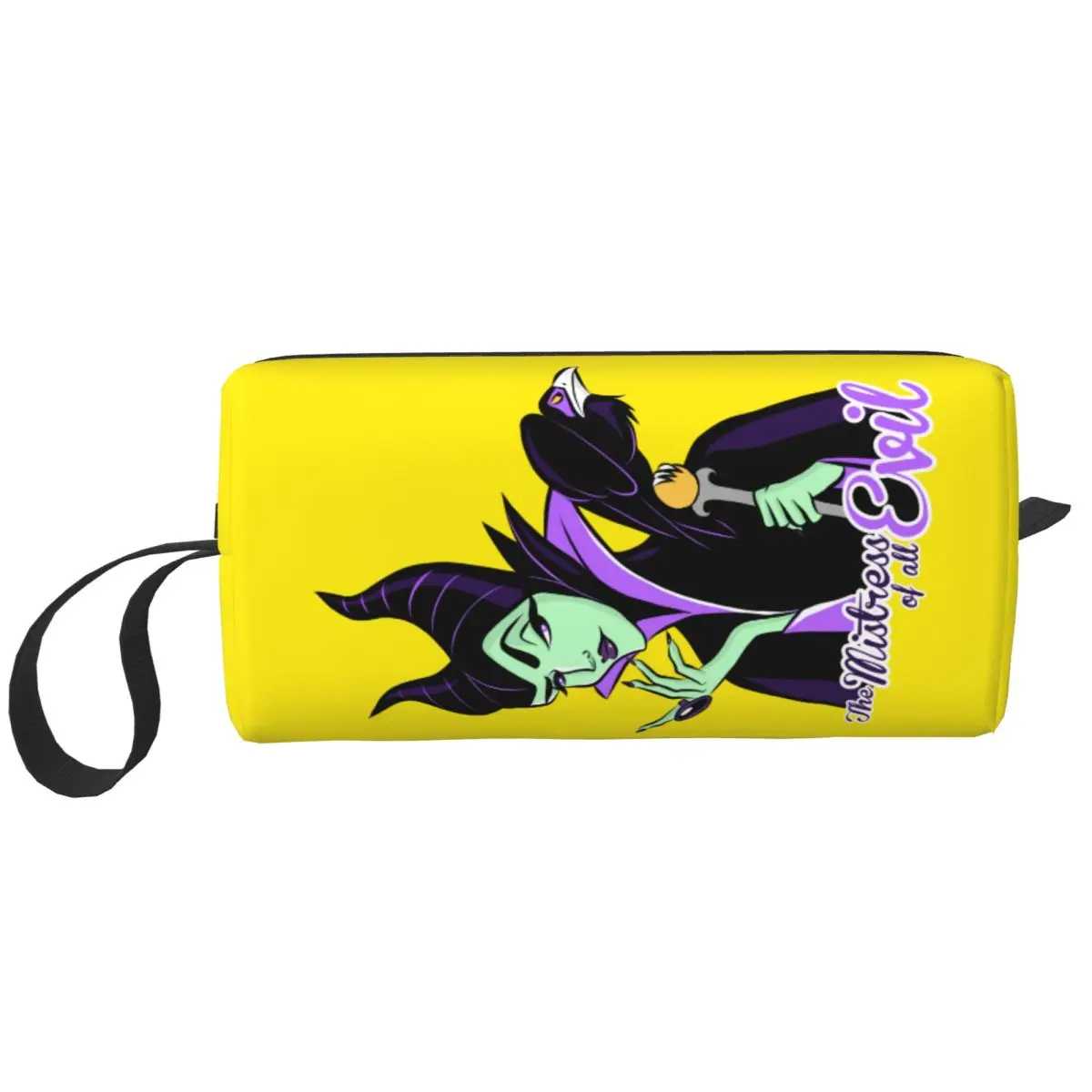 

Custom Maleficent Mistress Of Evil Toiletry Bag for Women Cosmetic Makeup Organizer Lady Beauty Storage Dopp Kit Box