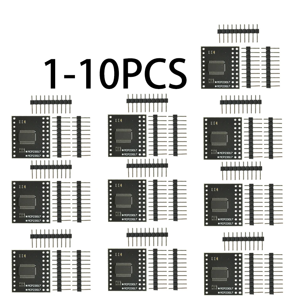 1-10 pces mcp23017/23s17 módulo de interface serial iic i2c spi bidirecional 16 bits i/o expansor pinos 10mhz módulo de interface serial