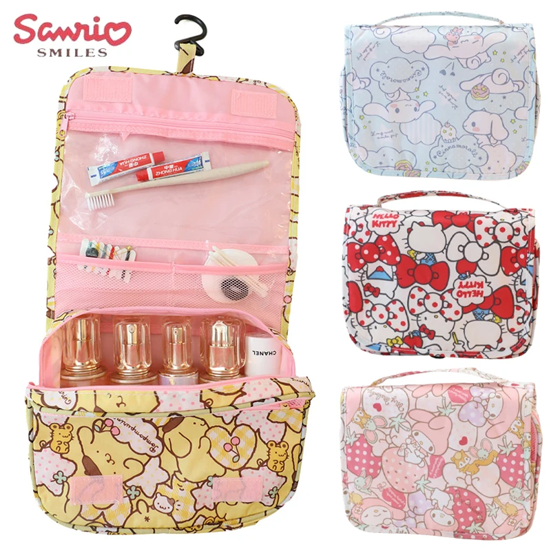 Sanrio Hello Kitty kosmetyczka Cartoon wodoodporne wiszące torby do przechowywania Lady przenośna kosmetyczka podróżna kosmetyczka z haczykiem