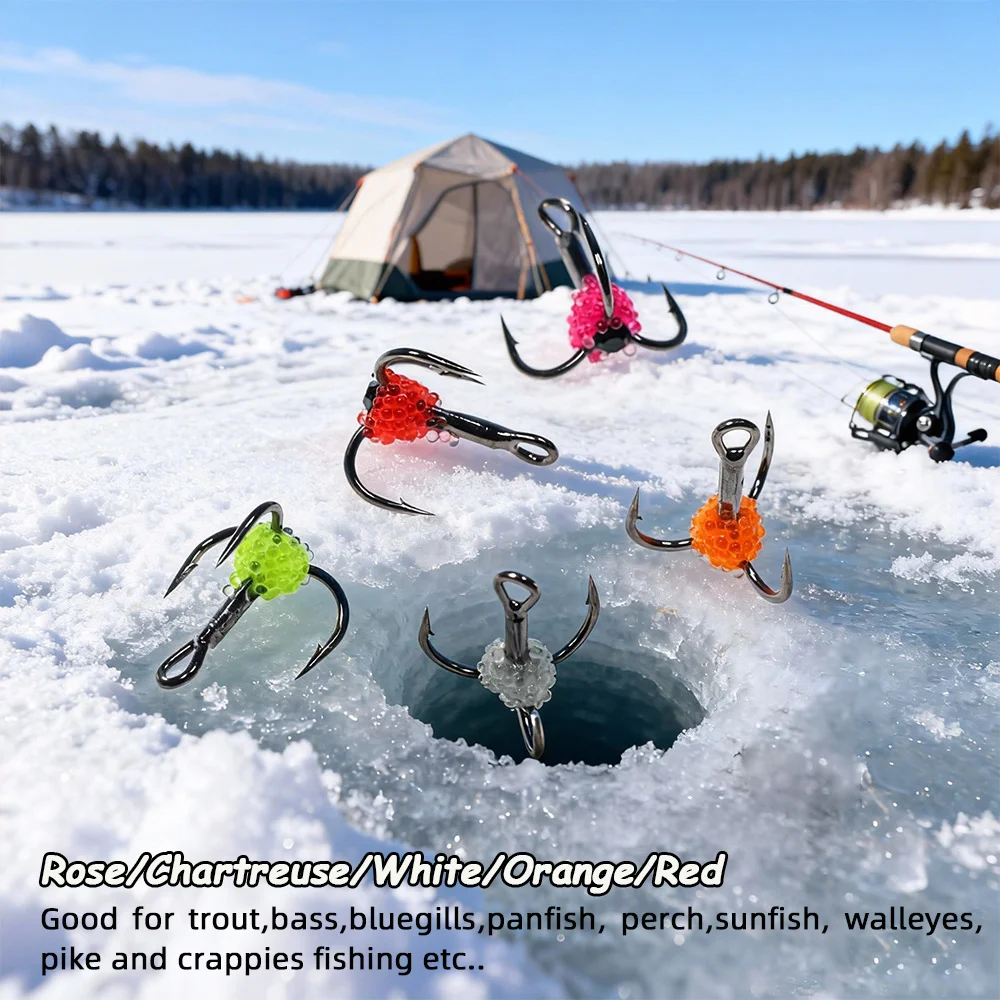 Wifreo 25pcs #8~#14 Ice Fishin - Fishing Hook Treble recension och pris