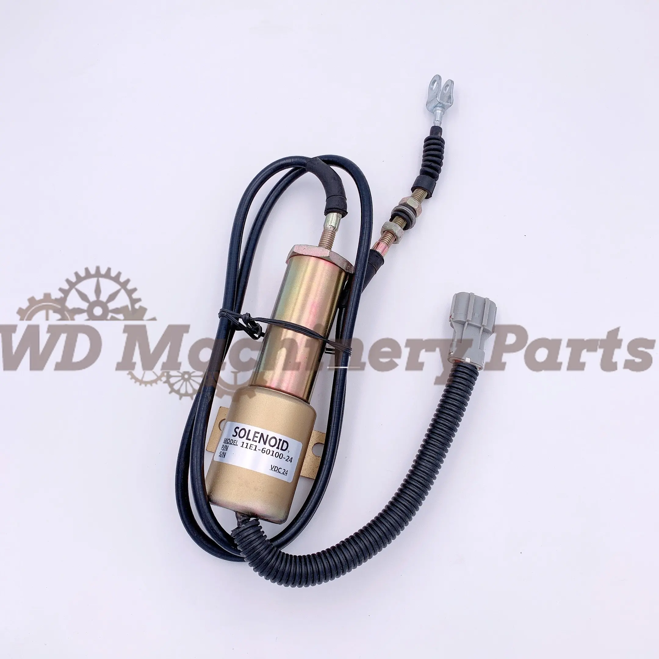 

11E1-60100-12 11N6-666030-12 12V 11E1-60100-24 11N6-666030-24 24V Shut Down Fuel Solenoid for Hyundai 130-5 11e1 r210-7 Cummins