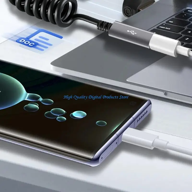 U2JE Compacted USB C To USB A Adapter Cord Supports 5V 3A Charging Data Synchronization