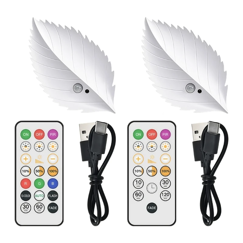 Shaped Wall Lamp No Wiring LED Night Light with Motion Easy to Use 831F