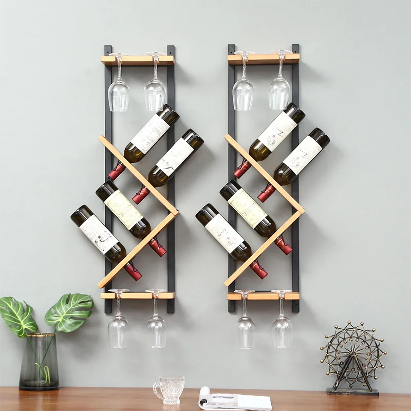 

Wall-Mounted Storage Rack Wall Decorations Creative Restaurant Display Rack Wine Cupboard Wine Glass Holder Upside down