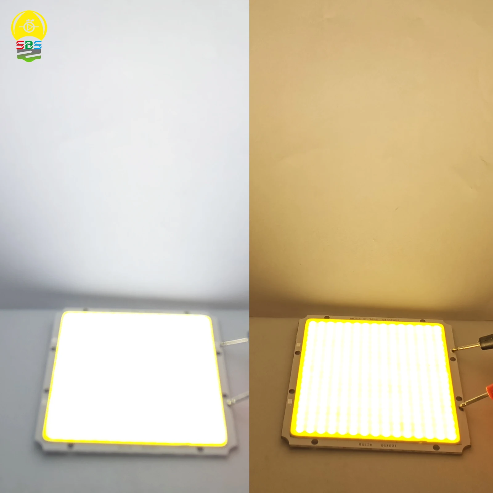 LED COB Panel Light Source 100x95mm DC 12V 50W Chip COB quadrato per lampada ad alta luminosità lampadina a matrice blu bianco freddo caldo