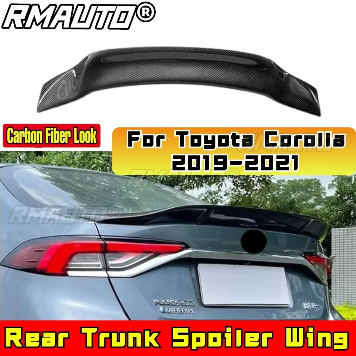 

Corolla Spoiler Wing Rear Spoiler Rear Roof Wing Rear Trunk Spoiler For Toyota Corolla 2019-2021 Body Kit Car Accessories