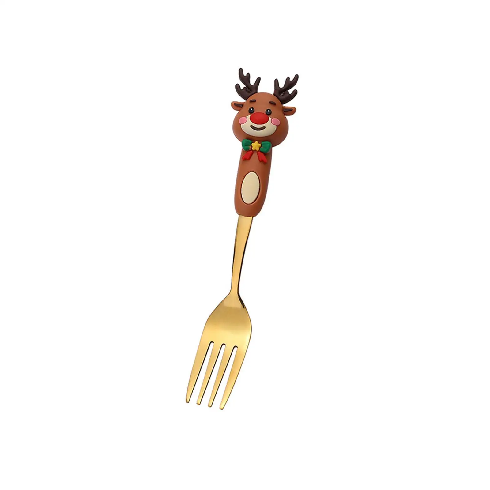 

4 Pieces Christmas Spoon and Fork Set Coffee Bar Accessories Creative with Gift