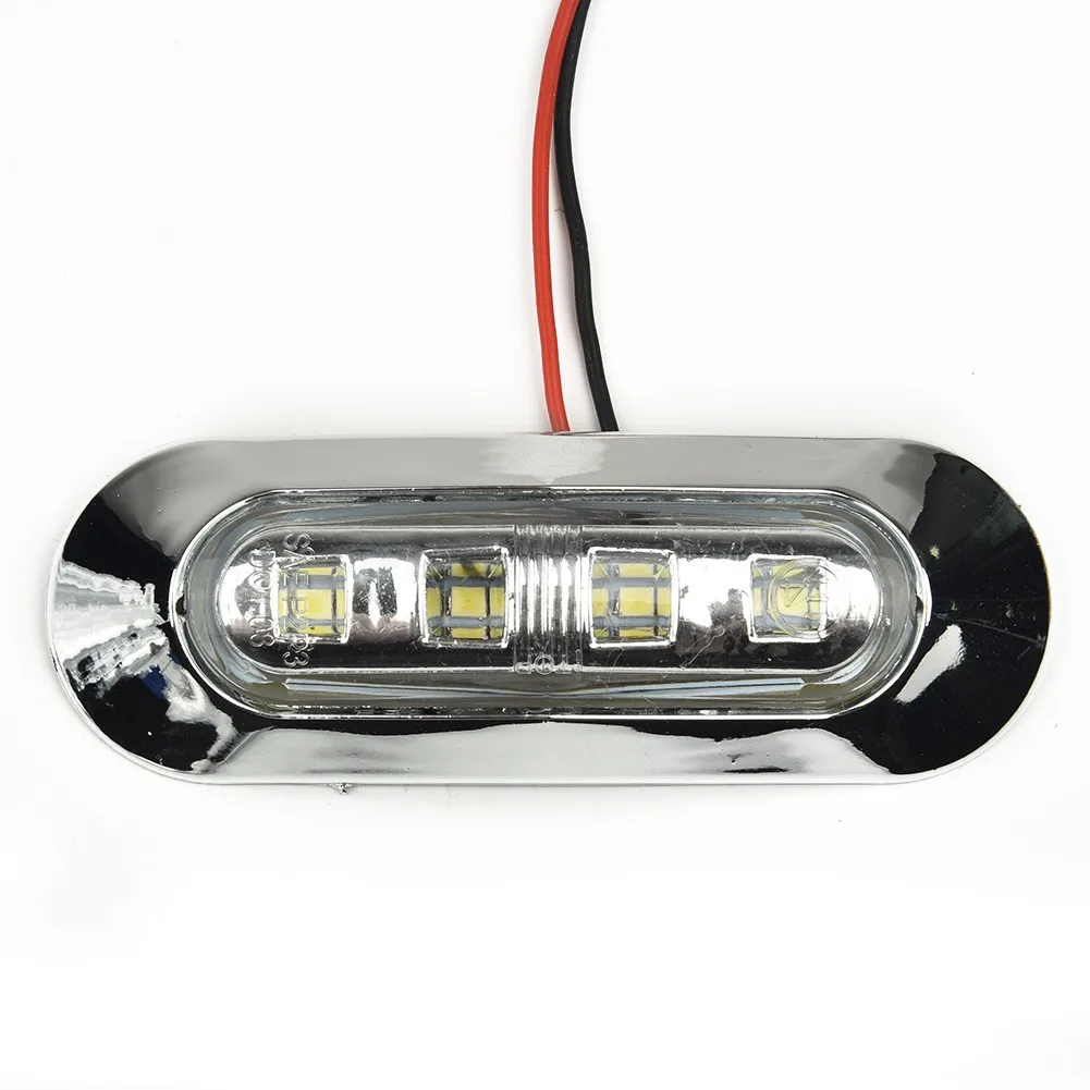 4szt Marine Boat LED Courtesy Lights Cabin Deck Walkway Stair Light White For All 12V-24V Boats Car Signal Lamp