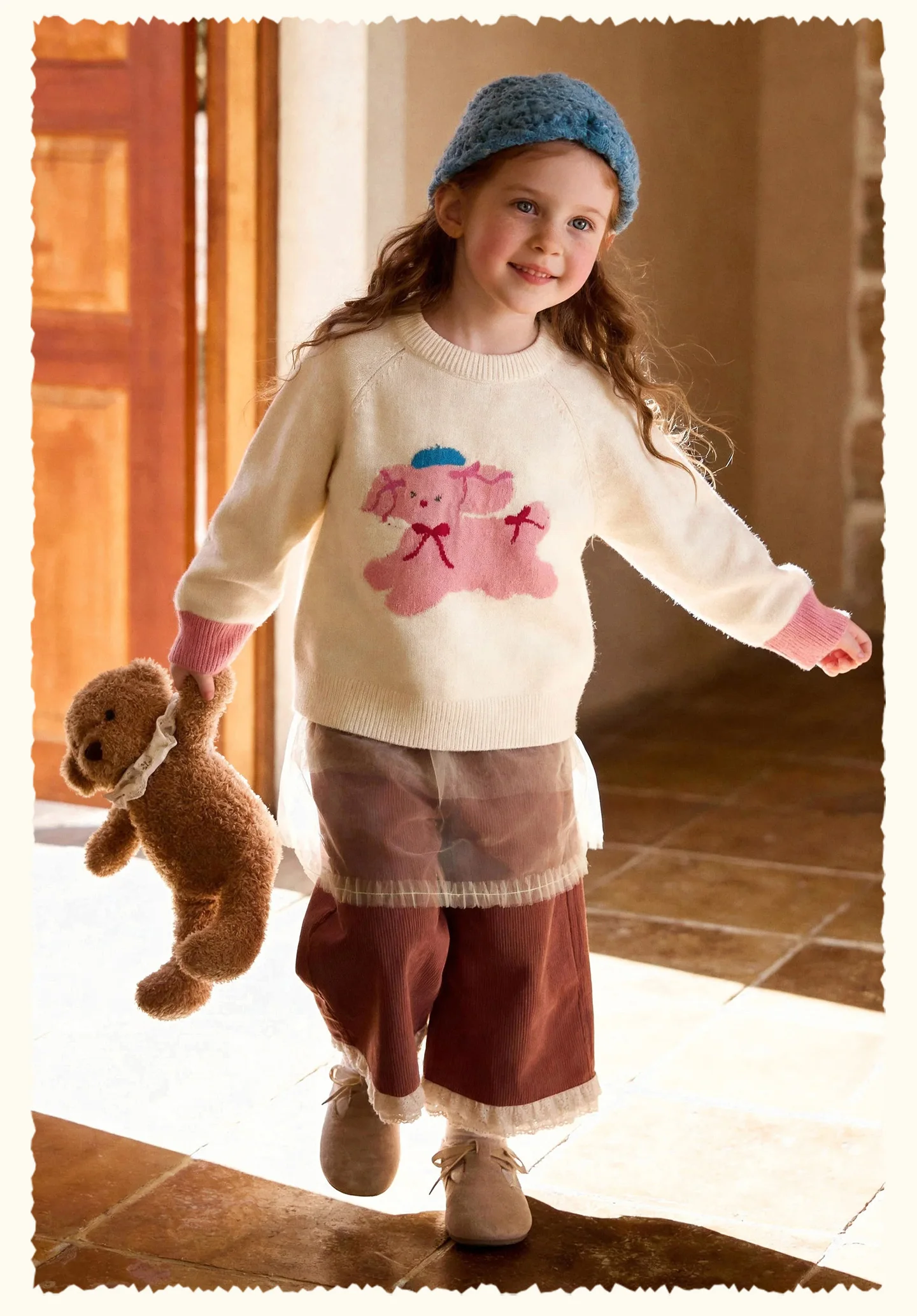 Amila 2026 Herbst Neuer Kinderpullover aus Wolle mit Raglanärmeln, Cartoon-Motiv mit niedlichen Haustieren, modisch, lässig, bequem, für den täglichen Gebrauch, Langarm-Oberteil – Detail 18