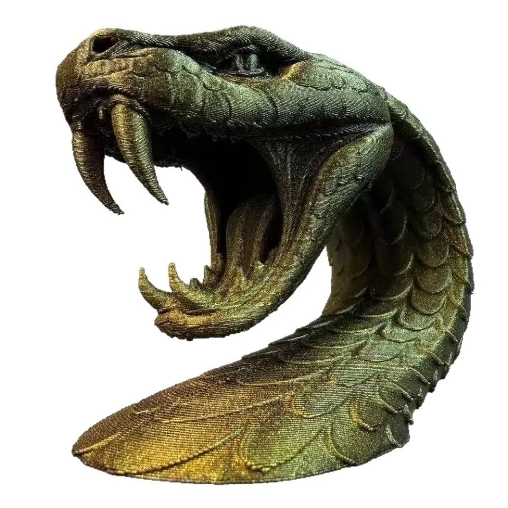 Funny Snakehead Ornaments Decorations Multi-functional 3D Printing Ornaments Creative Halloween Desktop Accessory Birthday Gift