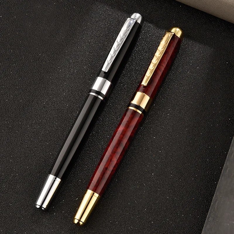 penna-stilografica-huashilai-26mm-a-punta-fine-n5-argento-tutto-in-acciaio-sacchetto-inchiostro-dorato-penna-per-pratica-calligrafica-per-adulti-pennino-in-iridio-dorato-f-05mm