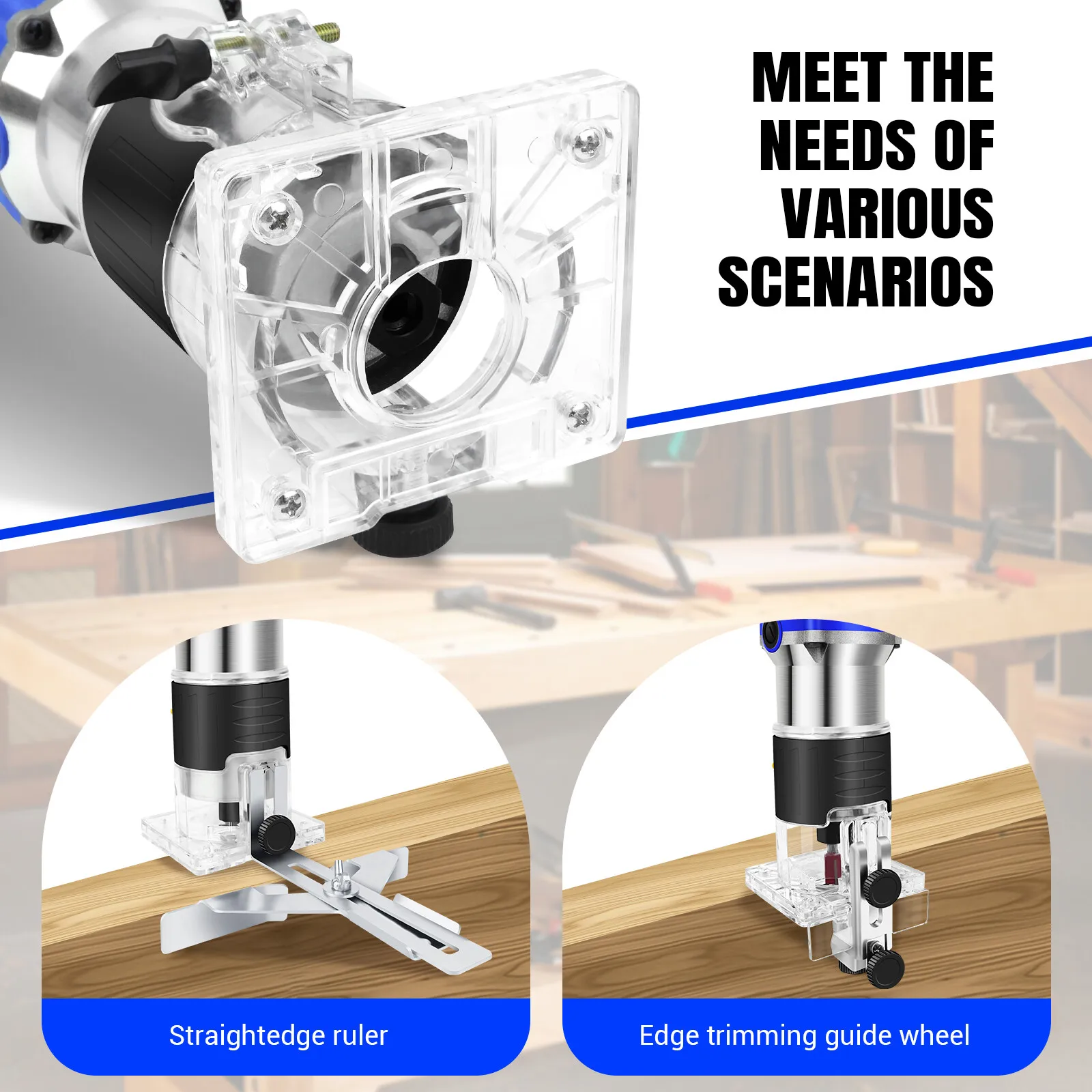 1/4 "آلة توجيه الخشب النجارة الكهربائية المتقلب الخشب نحت طحن أدوات القطع نجار أدوات كهربائية 2000 واط 6 سرعة #2