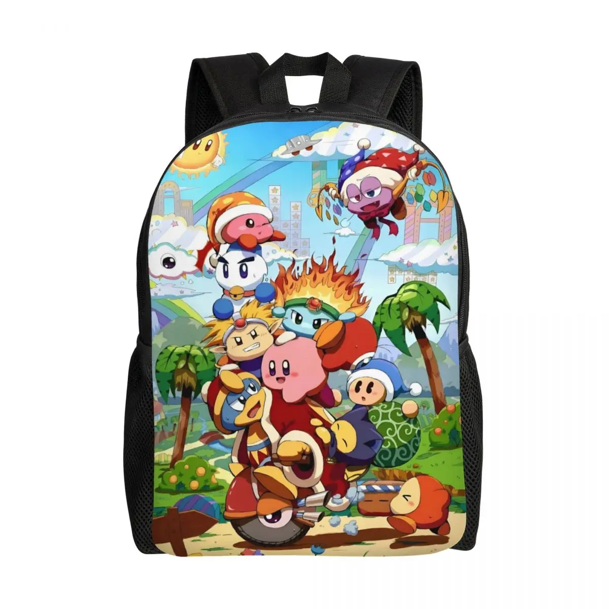 

Custom Kirbys King Dedede Laptop Backpack Women Men Fashion Bookbag for School College Students Funny Games Bag