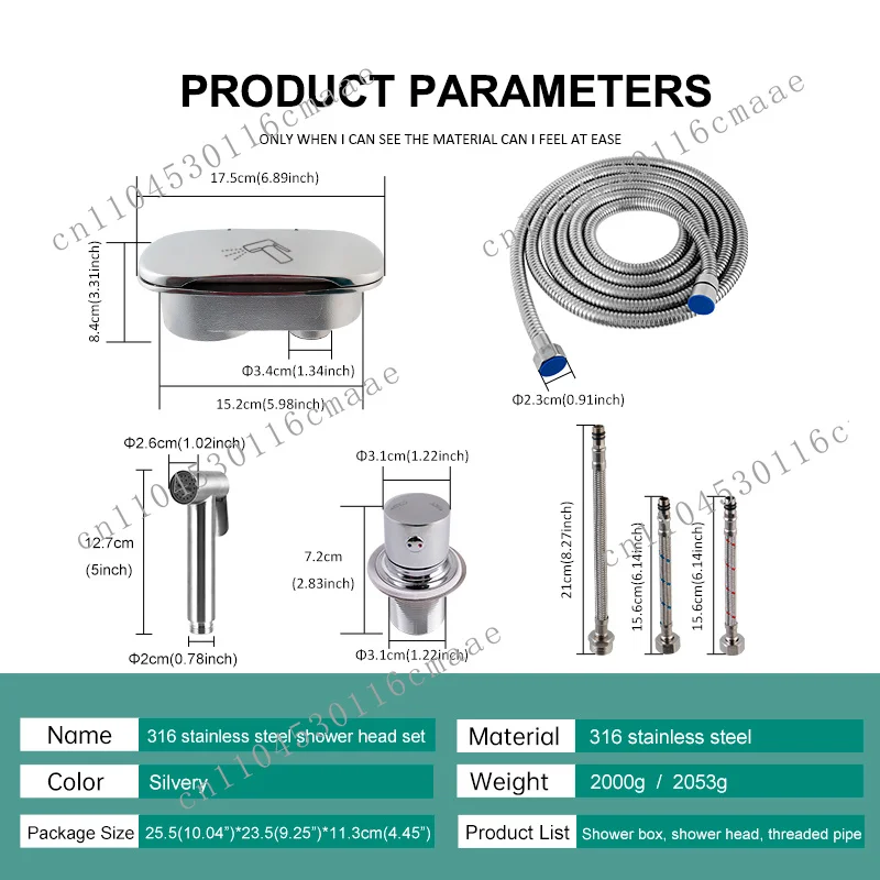 Marine Deck Shower Stainless Steel 316 Recessed Stern Shower Kit Concealed Marine Shower