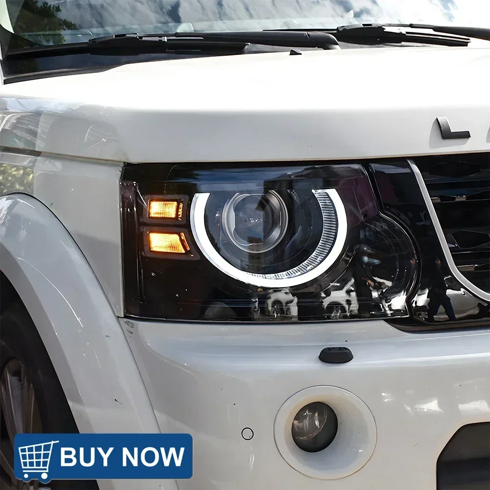 لاند روفر ديسكفري 4 2010-2016 LED مجموعة المصابيح الأمامية للسيارات ترقية ثنائية البؤرة العارض عدسة اكسسوارات المصابيح الأمامية للسيارة #2