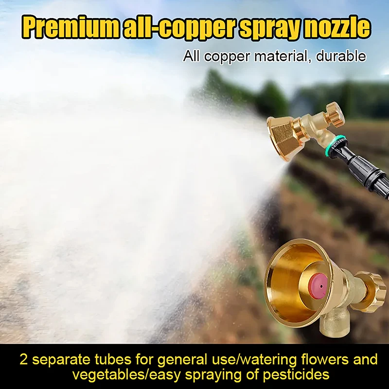 

Agricultural Pesticide Sprayer Nozzle High Pressure Watering Adjustable Irrigation Garden Sprinkler Nozzle Pest Control--Gold