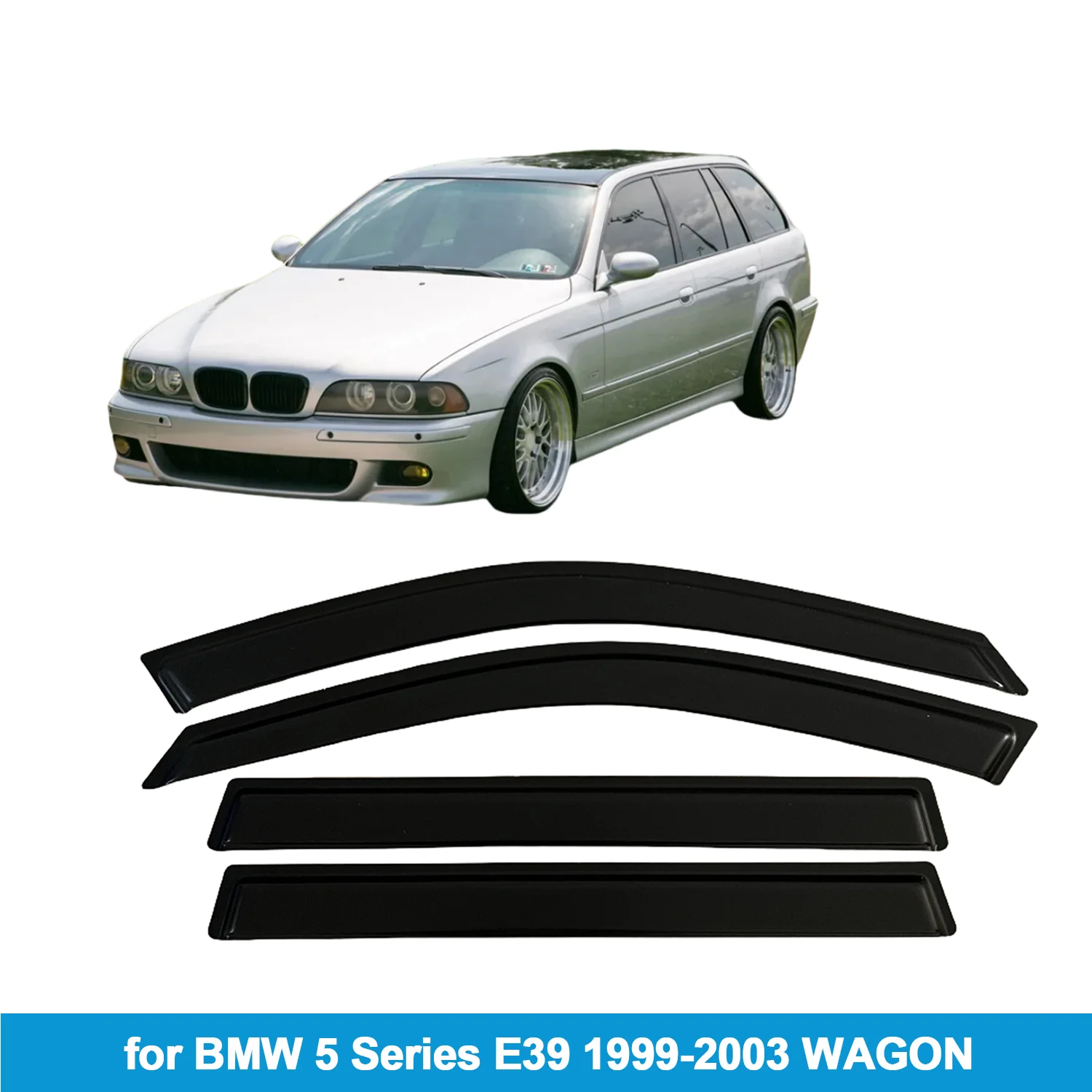 

Оконный козырек для BMW 5 серии E39 1999-2003 WAGON, защита от дождя, боковой дефлектор, защита от атмосферных воздействий, лента для наружного крепления