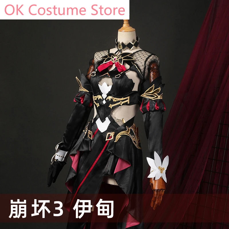 Anime!Honkai Impact 3rd Eden Game Suit Elegant Dress Uniform Cosplay Costume Halloween Party Role Play Outfit Women