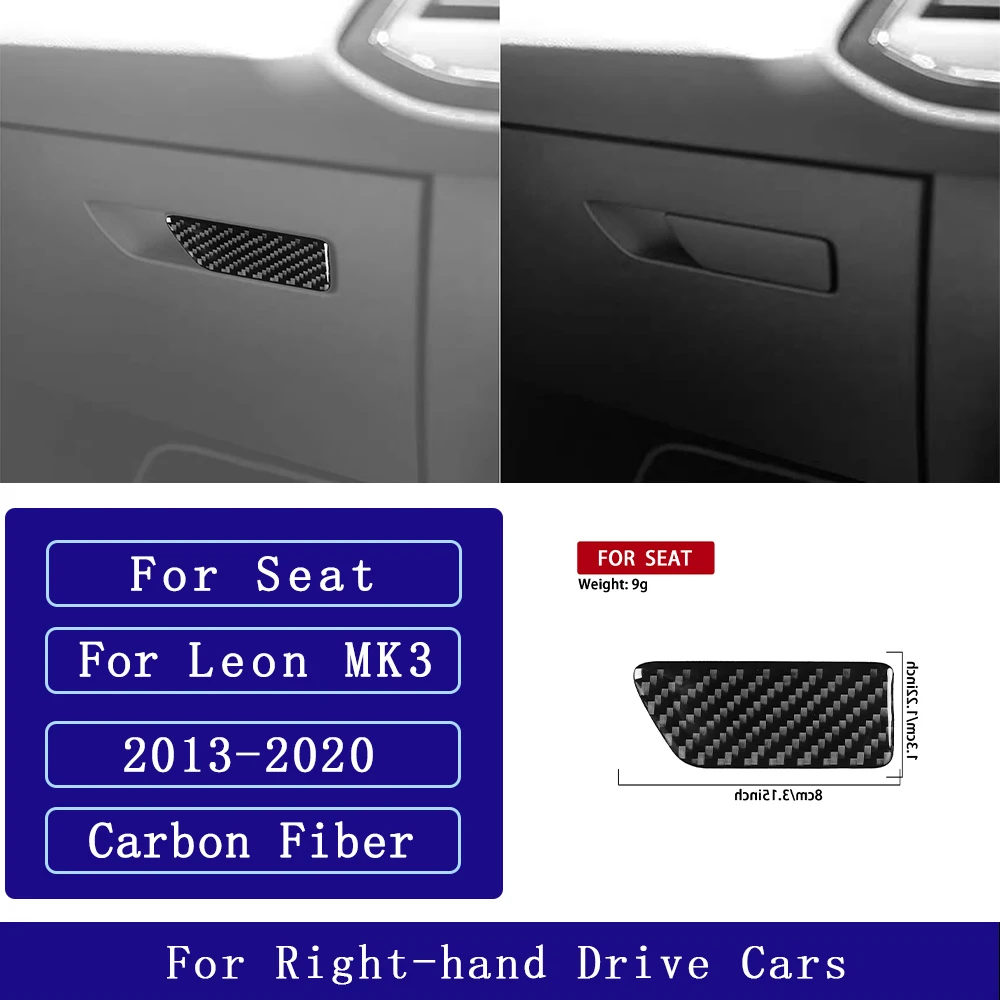Voor Seat Leon MK3 2013-2020 Koolstofvezel Centrale navigatie radio AC CD versnellingspook deurpaneel Auto Accessoires Decoratieve Stickers