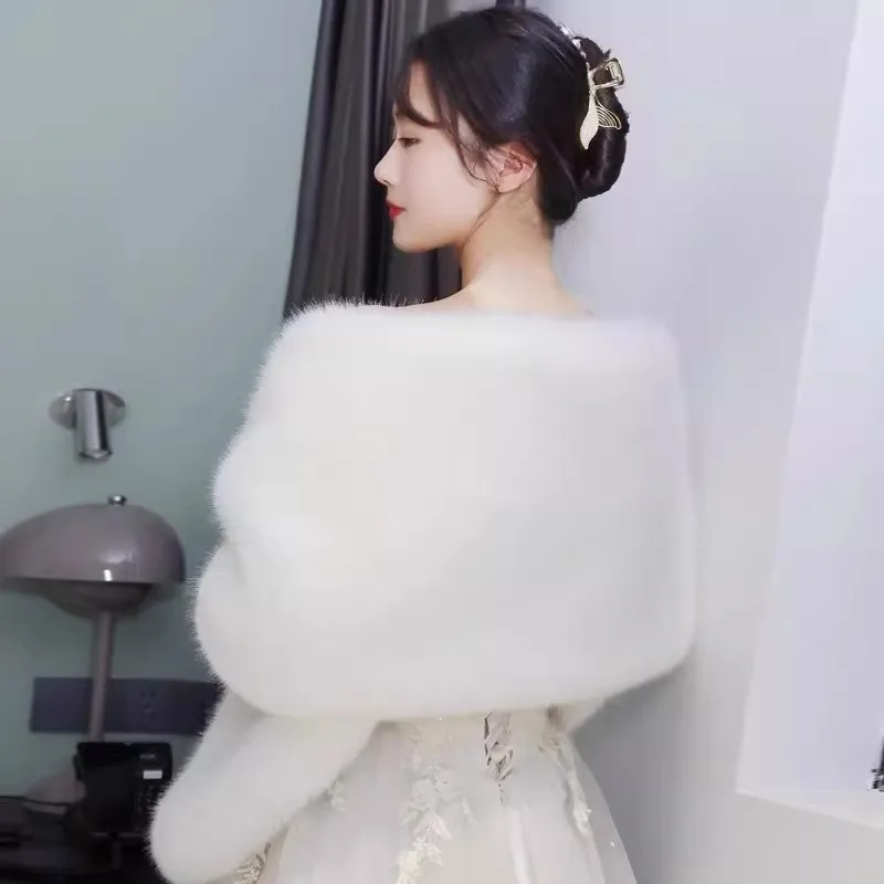 

ww27 cape jacket thickened wedding bridesmaid dress cheongsam with fashion warm shawl