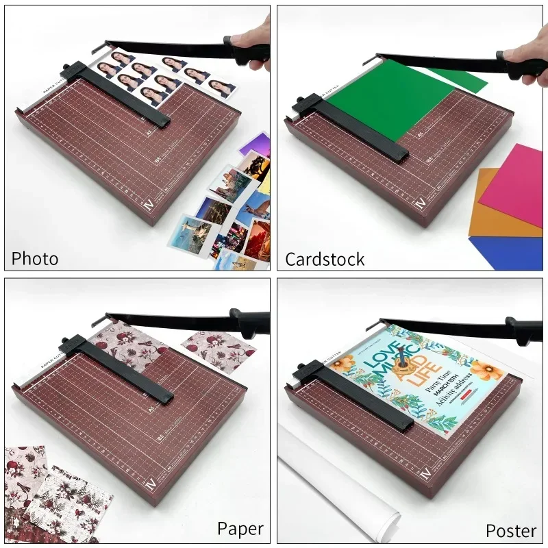 A4 Paper Cutter Guillotine Paper Cutter 30.5cm Cutting Heavy Duty Paper Slicer with Safety Blade Lock for Cards