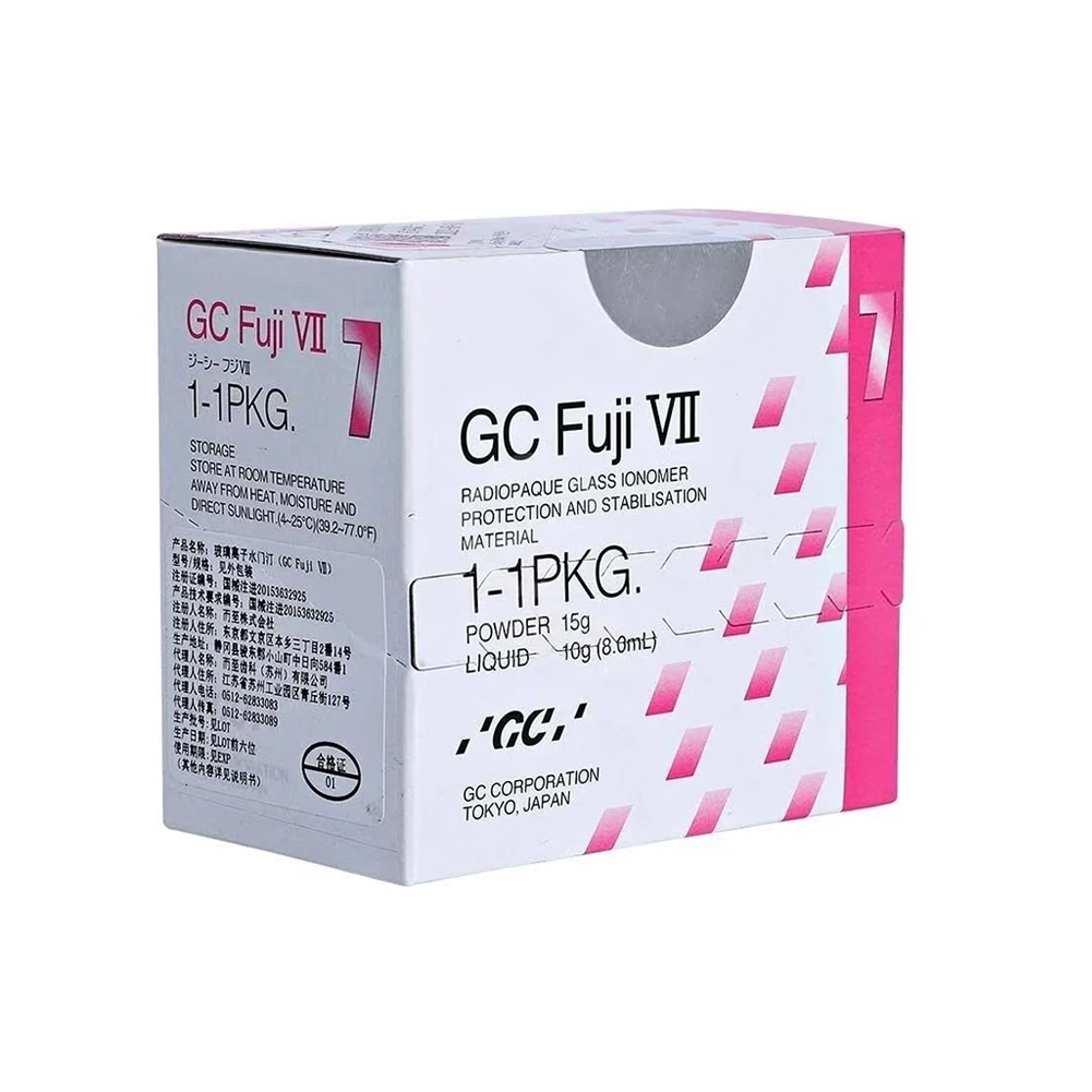 Original Fuji VII Glass Ionomer Dental Cement Genuine GC Fuji II LC Reinforced Glass Ionized Teeth Restorative Bond Light Cure