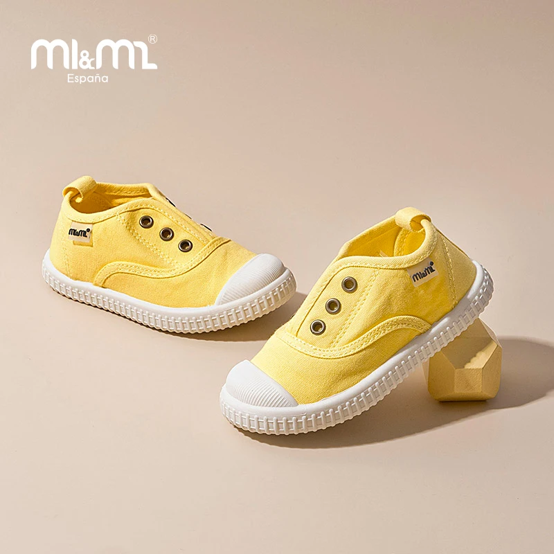 M1&M2 Scarpe di tela per bambini Scarpe causali Scarpe da ginnastica antiscivolo Scarpe da bambino morbide e traspiranti per il tempo libero Scarpe da ginnastica robuste in tela per interni